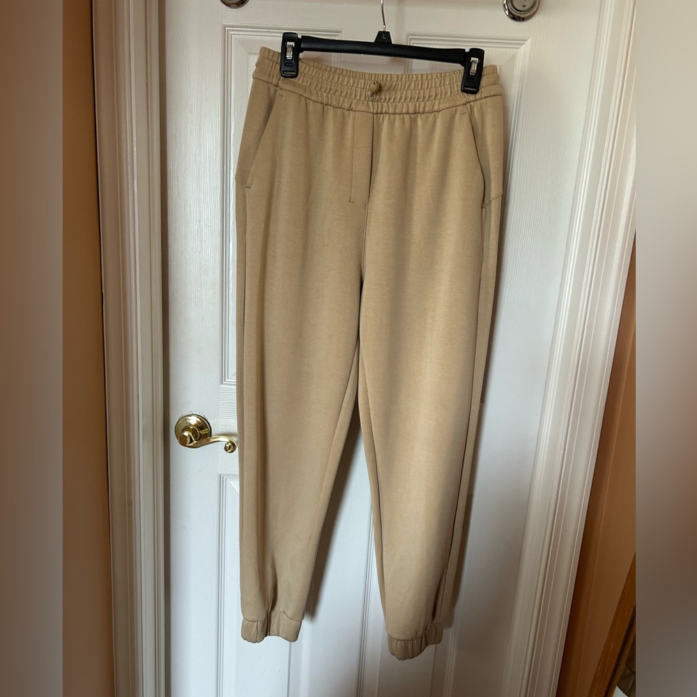Beige Jogger Pants